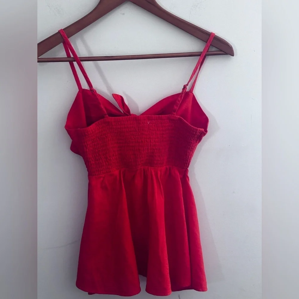 NWT Anthropologie Linen Blend Orange Tank(First Picture is True Color) Size: XXS - Picture 3 of 4